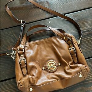 Michael Kors Brown Leather Shoulder Bag